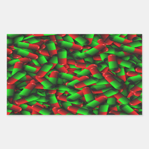 red green pills drugs rectangular sticker