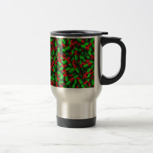red green pills drugs travel mug