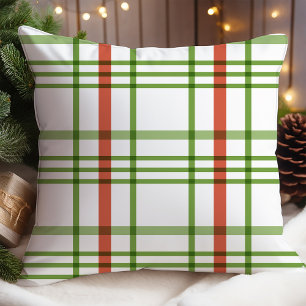 Red Green Plaid Christmas Cushion