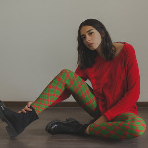 Red Green Plaid Christmas Pajama Pants