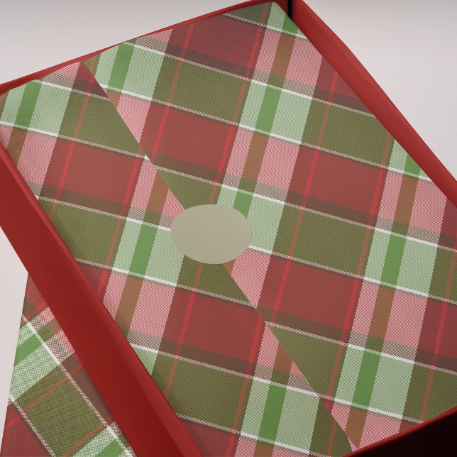 Red Green Plaid Classic Christmas Holiday Pattern Tissue Paper (Creator Uploaded)
