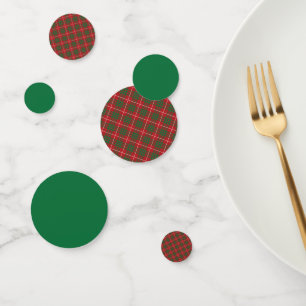 Red & Green Plaid Confetti