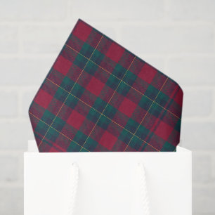 Red Green Plaid Decoupage Tissue Paper, Christmas Paper