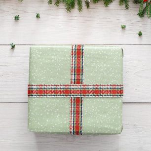 Red Green Plaid Pattern Simple  Satin Ribbon
