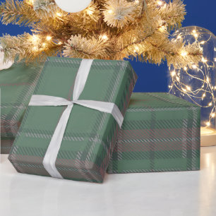 Red Green Plaid Pattern Wrapping Paper