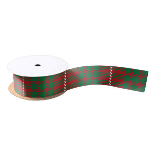 Red & Green Plaid Satin Ribbon