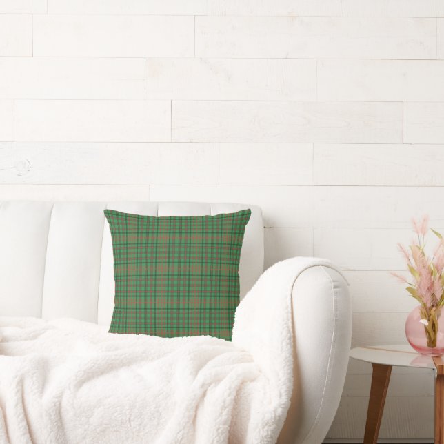 Red Green Plaid Tartan Buffalo Plaid  Cushion (Couch)