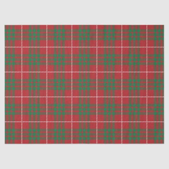 Red & Green Plaid Tissue Paper (Front)