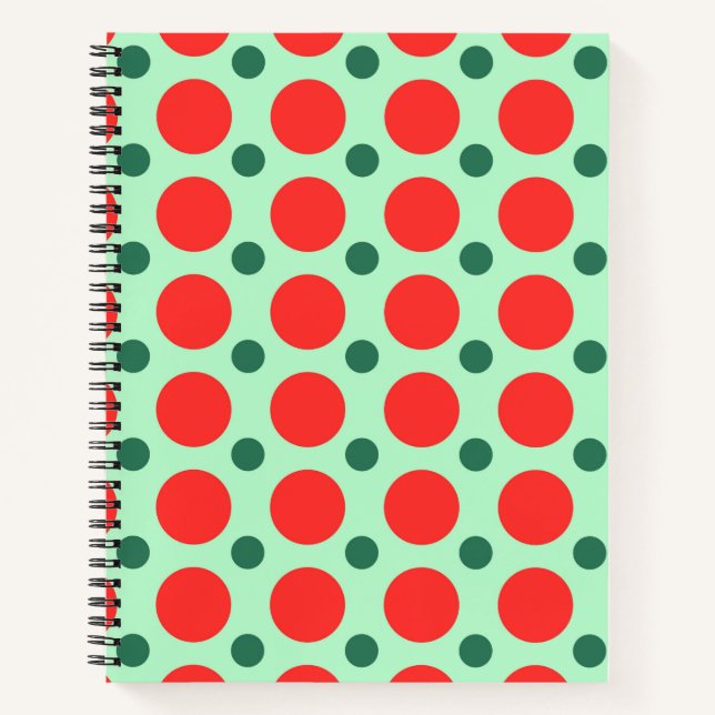 Red & Green Polka Dot Christmas Journal (Front)