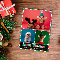 Red Green Retro Merry Woofmas Photo Collage