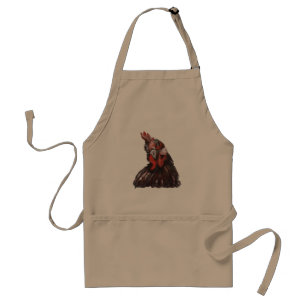 Red Green Rooster Painting Apron