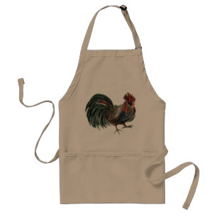 Red Green Rooster Painting Apron