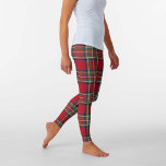 Red Green Royal Stewart Tartan Plaid Pattern Leggings<br><div class="desc">Upgrade your traditional winter wardrobe with these bold,  colourful,  and quality Scottish clan Stewart tartan plaid leggings. Great for the holidays and perfect for winter activities,  training,  or workouts</div>