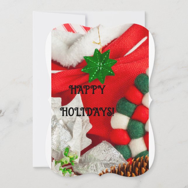 Red, Green, Silver, White decor ornamental (Front)