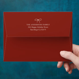 Red & Green Striped Christmas Envelope