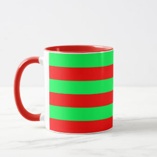 Red Green Stripes Design Mug
