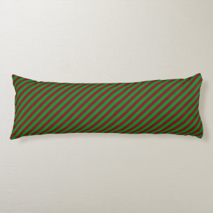 Red & Green Stripes Glitter Body Cushion