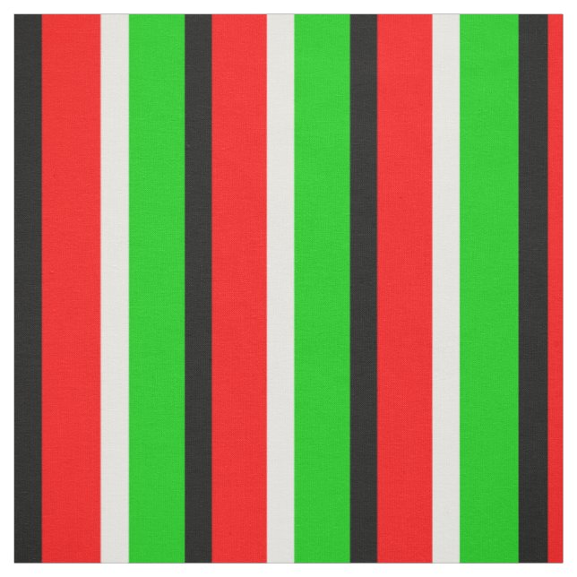 Red Green Stripes Pattern Design Fabric (Swatch)