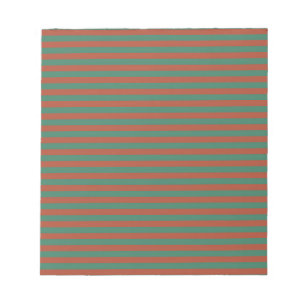 Red Green Stripes Pattern Notepad