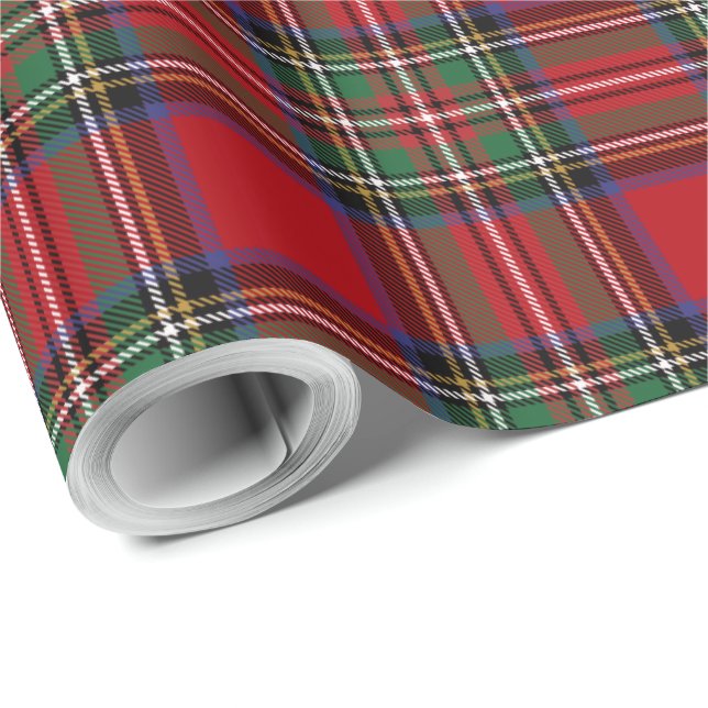 Red Green Tartan Wrapping Paper (Roll Corner)