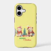 Red Green teddy Bear Santa Merry Christmas Party
