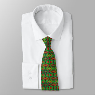 Red & Green Unique Pattern Tie