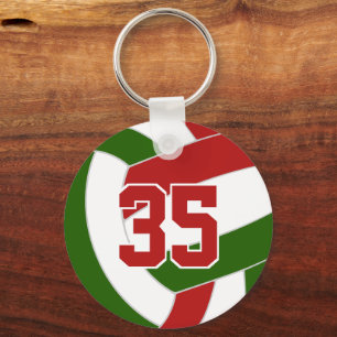 red green volleyball party favour bulk orders key ring