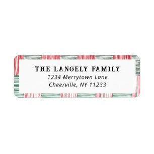 Red Green Watercolor Stripes Pattern One Photo