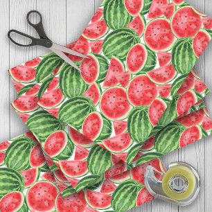 Red Green Watermelon Summer Picnic Tissue Paper