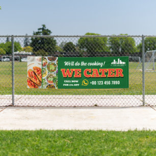 Red Green We Cater Catering Promo Logo Photo Banner