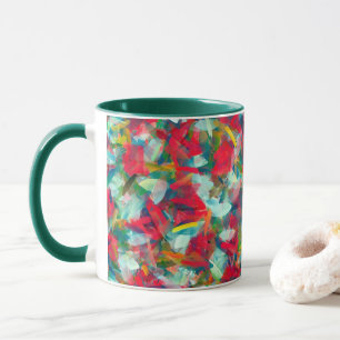 Red Green White Blue Yellow Abstraction Mug