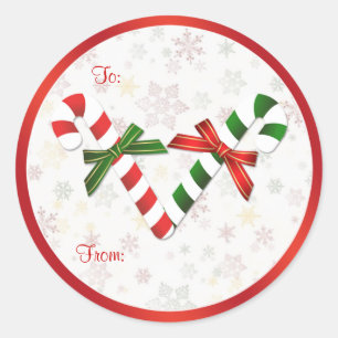 Red, green, white candycanes Christmas  Sticker