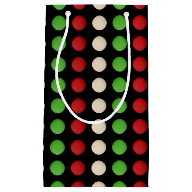 Red Green White Dot Pattern Small Gift Bag (Front)