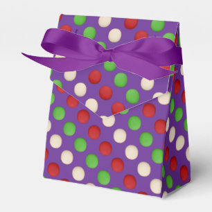 Red Green White Dots Favour Box