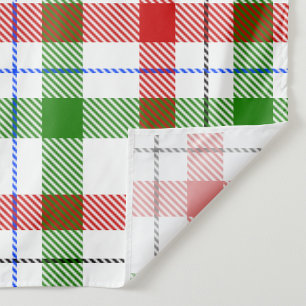 Red Green White Flannel Plaid Pattern Design Fabric