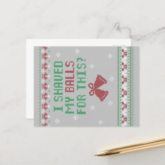 Red Green White | I Shaved My Balls For This? Postcard