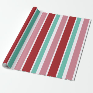 Red Green & White Snowflake Lane Wrapping Paper