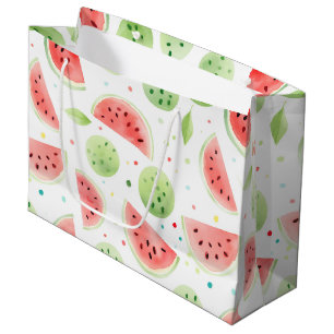 Red Green White Watermelons Birthday Large Gift Bag