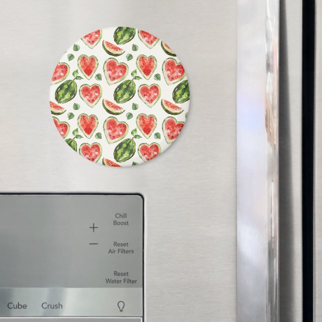 Red Green White Watermelons Hearts Magnet (In Situ (Fridge))