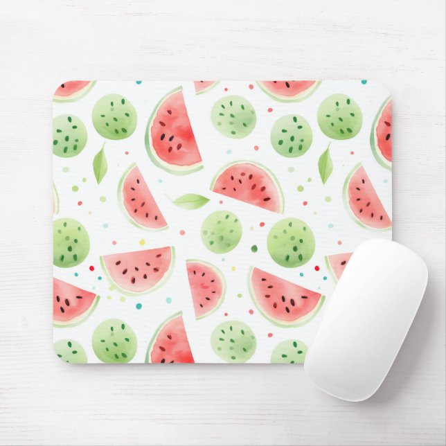 Red Green White Watermelons  Mouse Mat (With Mouse)