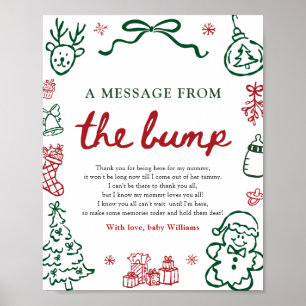 Red Green Winter A Message From The Bump Sign