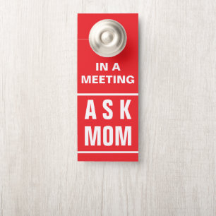 Red Green Work From Home Don't Disturb Door Hanger