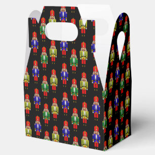Red Green Yellow Nutcracker Tiled Pattern Favour Box