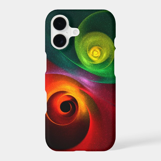 Red Green Yin Yang Modern Abstract Art Pattern #20 (Back)