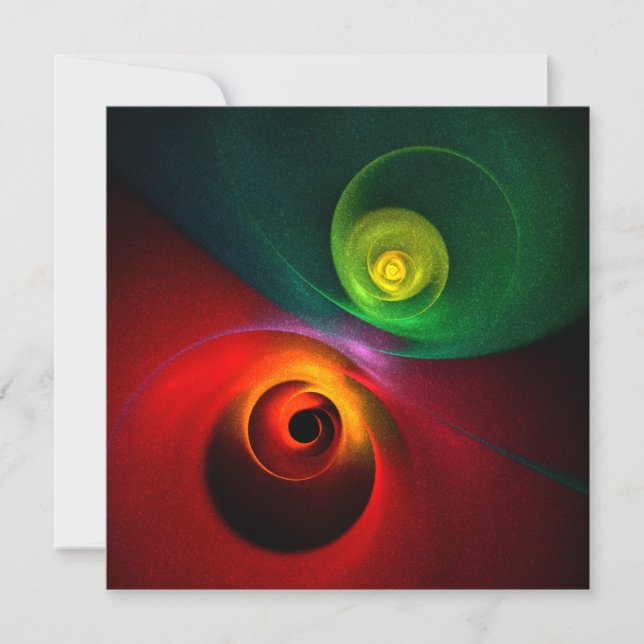 Red Green Yin Yang Modern Abstract Art Pattern #20 (Front)