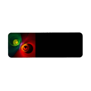 Red Green Yin Yang Modern Abstract Art Pattern #20