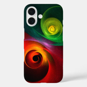 Red Green Yin Yang Modern Abstract Art Pattern #20 iPhone 16 Case