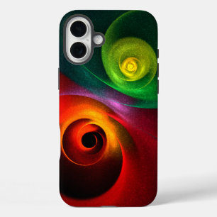 Red Green Yin Yang Modern Abstract Art Pattern #20 iPhone 16 Plus Case