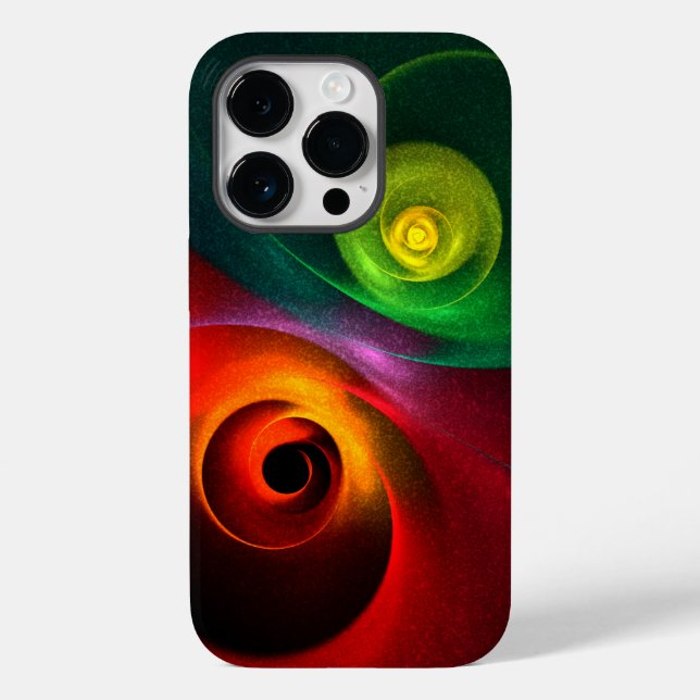 Red Green Yin Yang Modern Abstract Art Pattern #20 Case-Mate iPhone Case (Back)