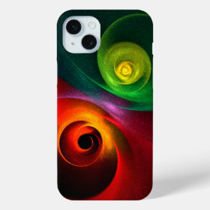 Red Green Yin Yang Modern Abstract Art Pattern #20 iPhone 15 Mini Case